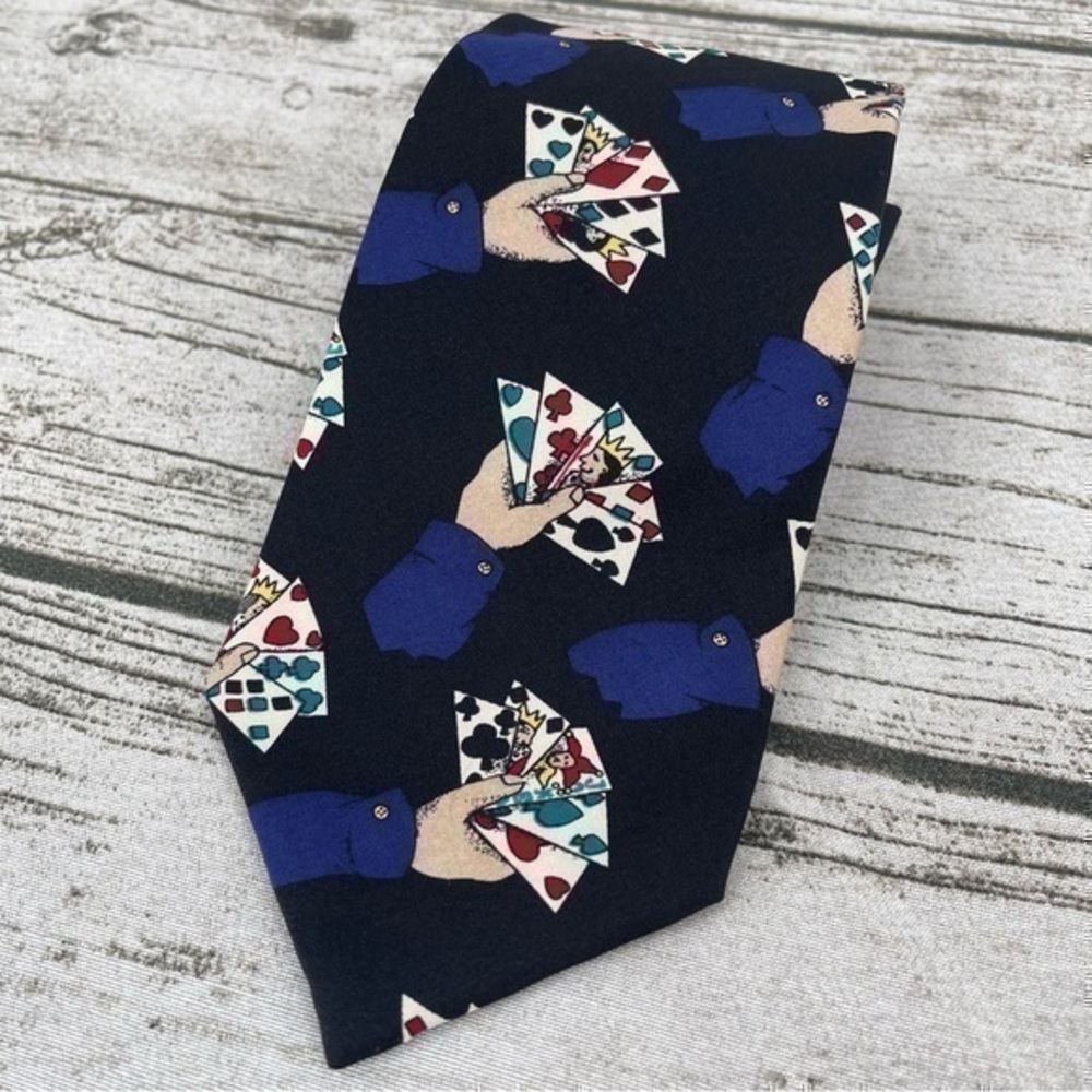 Vintage Perry Ellis Portfolio Tie playing cards